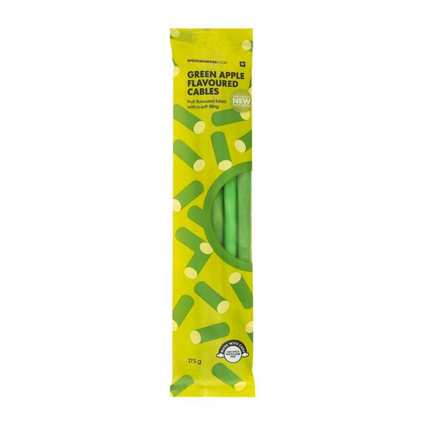 WOOLWORTHS GREEN APPLE FLAVOURED CABLE 175G