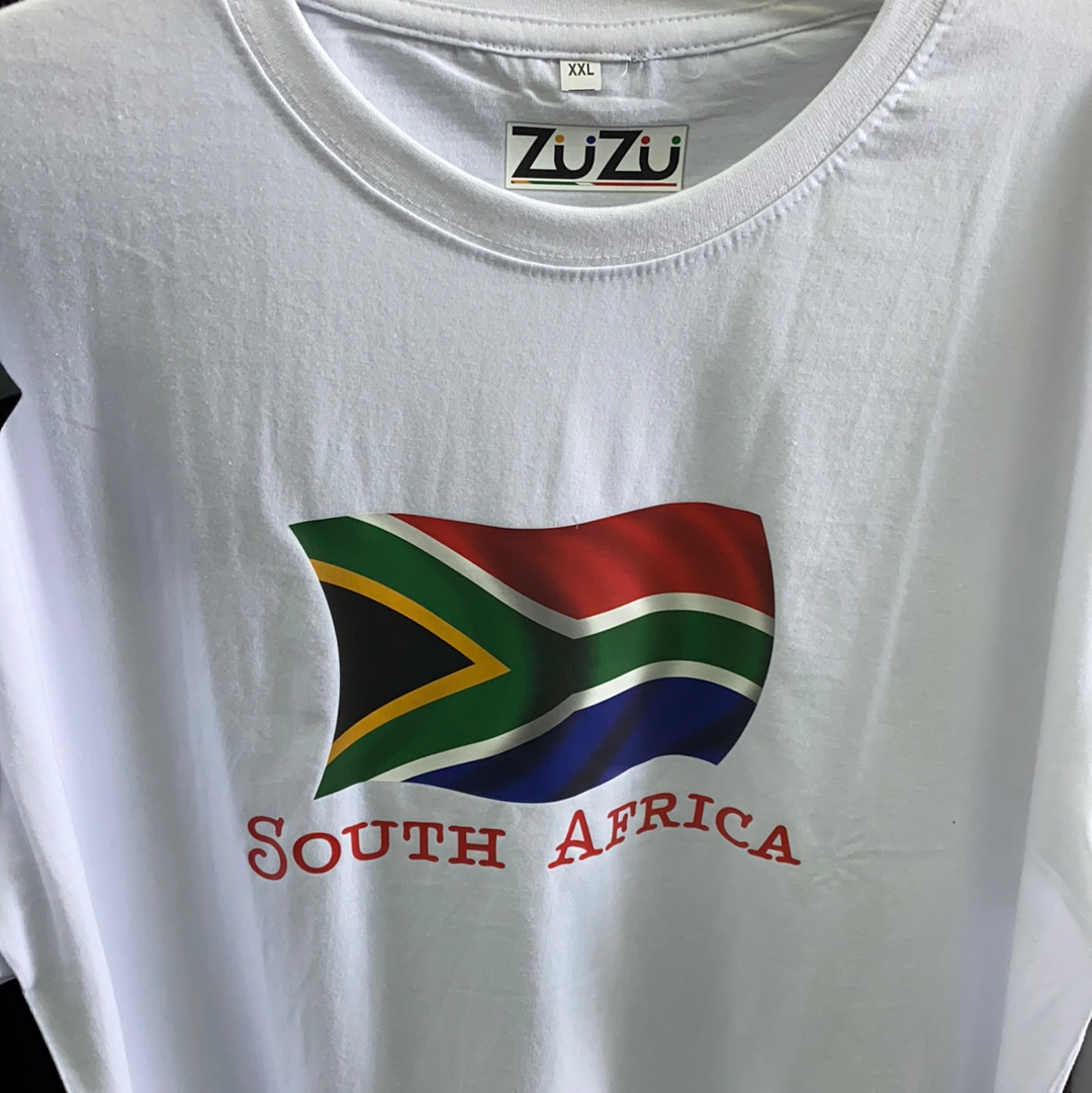 ZUZU BRAND T-SHIRT - Mens T-shirt - White - FLAG