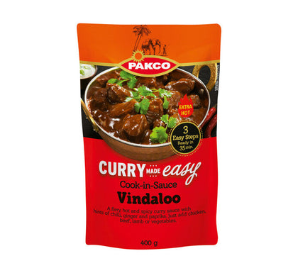 PAKCO CURRY MADE EASY COOK-IN-SAUCE VINDALOO 400G